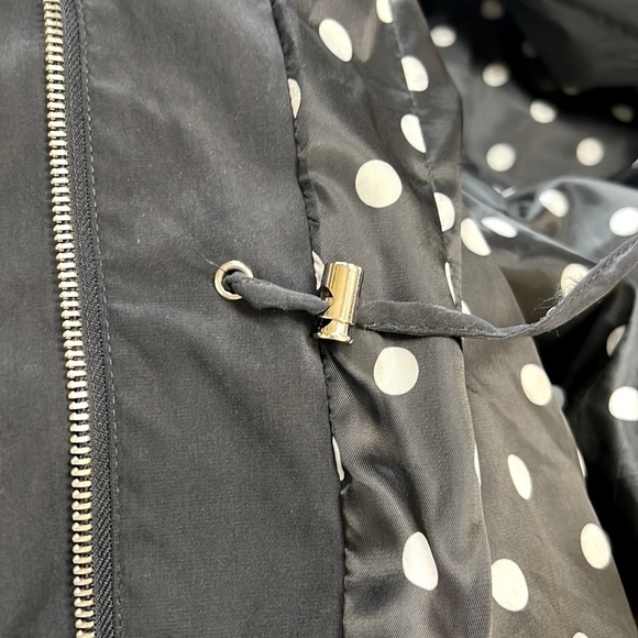 MAISON Jules Navy Tie Sleeve Lightweight Zip Up Trench Coat Jacket - Size Large - Picture 7 of 11